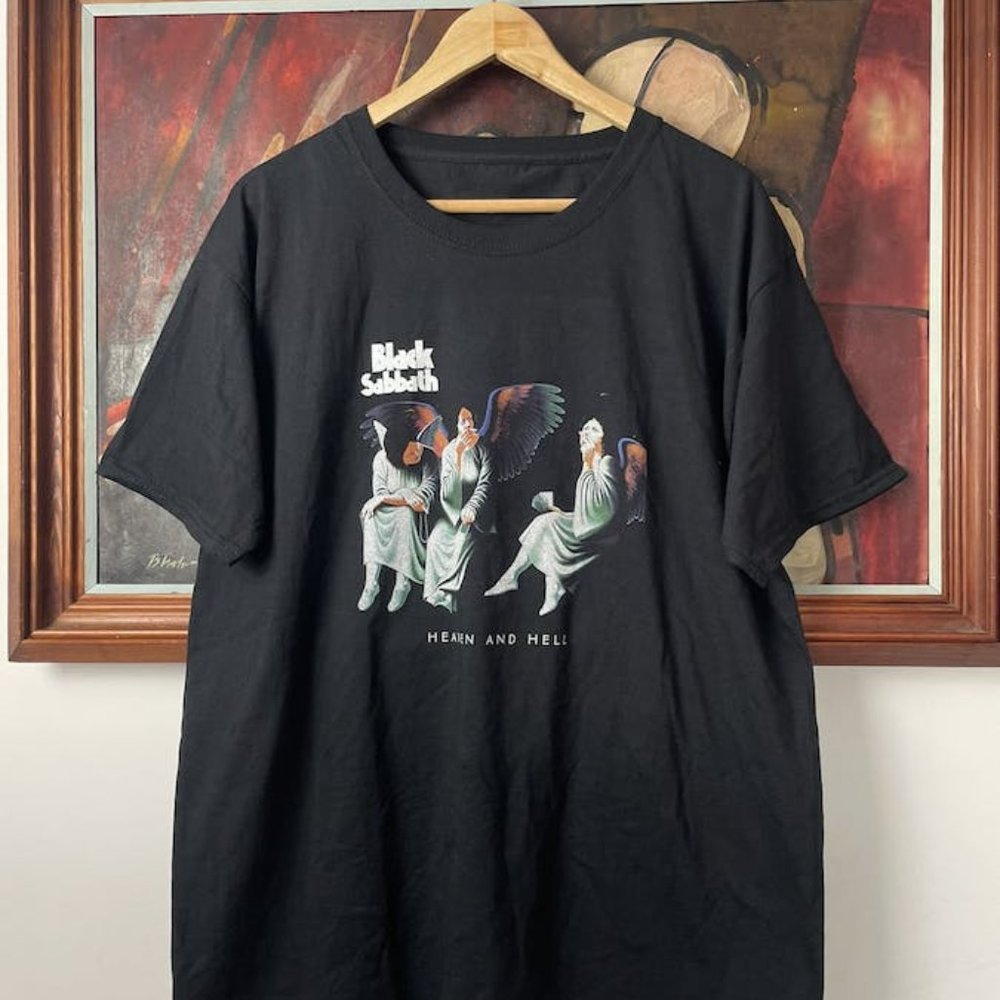 Black Sabbath Heaven And Hell Band Tee Print Vintage Y2k